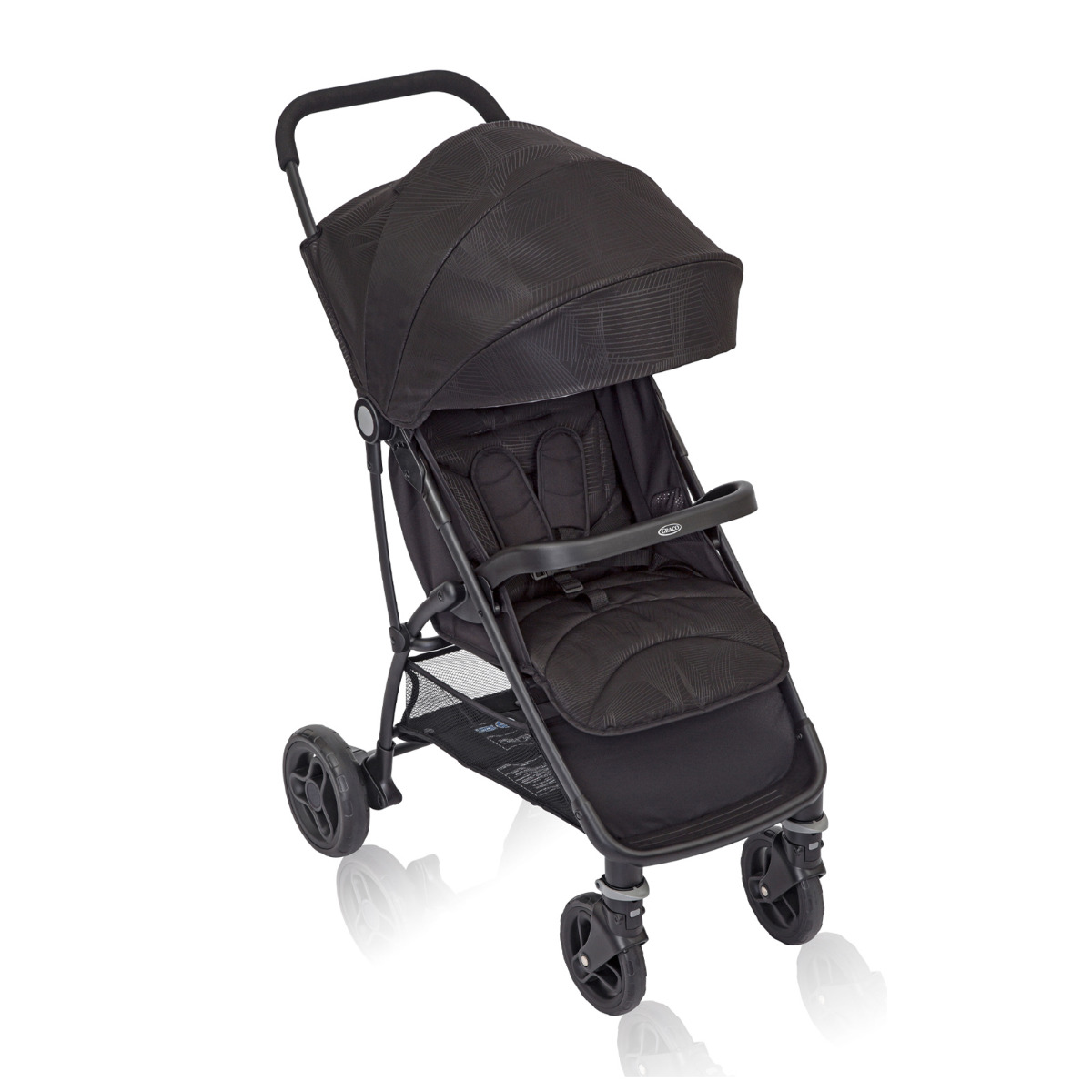 Graco Breaze Lite stroller front facing angle with handlebar