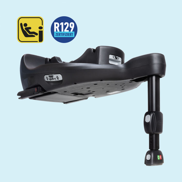 Bild der drehbaren ISOFIX-Basisstation Graco SnugTurn™ i-Size R129 mit R129 und i-Size Logos
