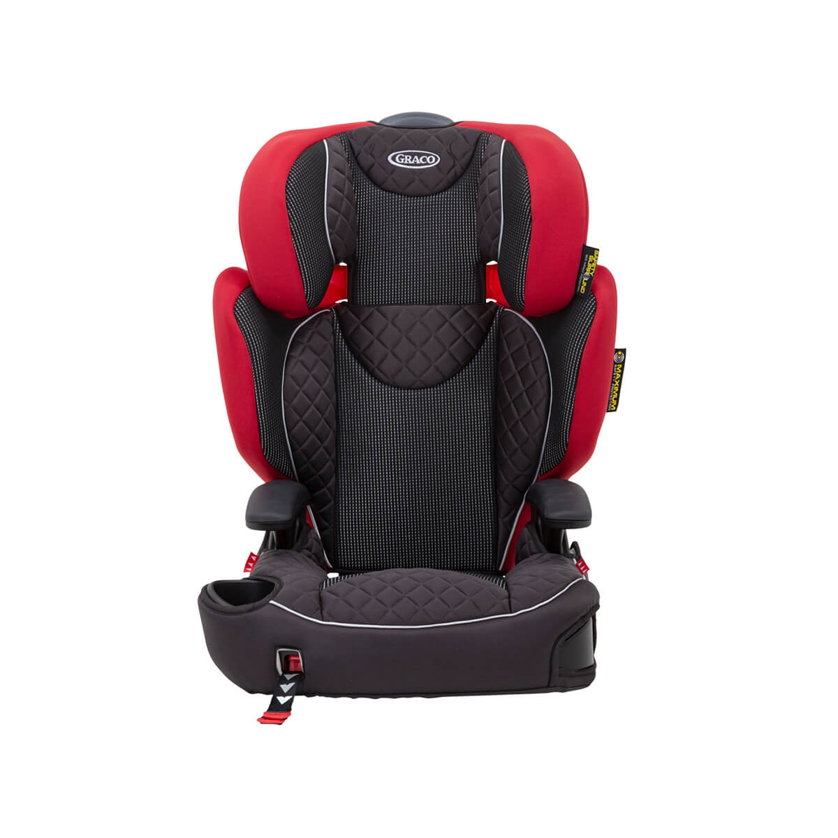 Graco Affix red highback booster front angle
