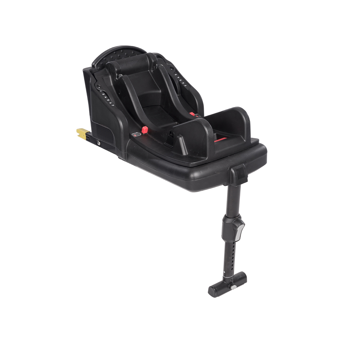 Ángulo de tres cuartos de la base para silla de coche Graco® SnugRide® i-Size R129 ISOFIX de 7 posiciones
